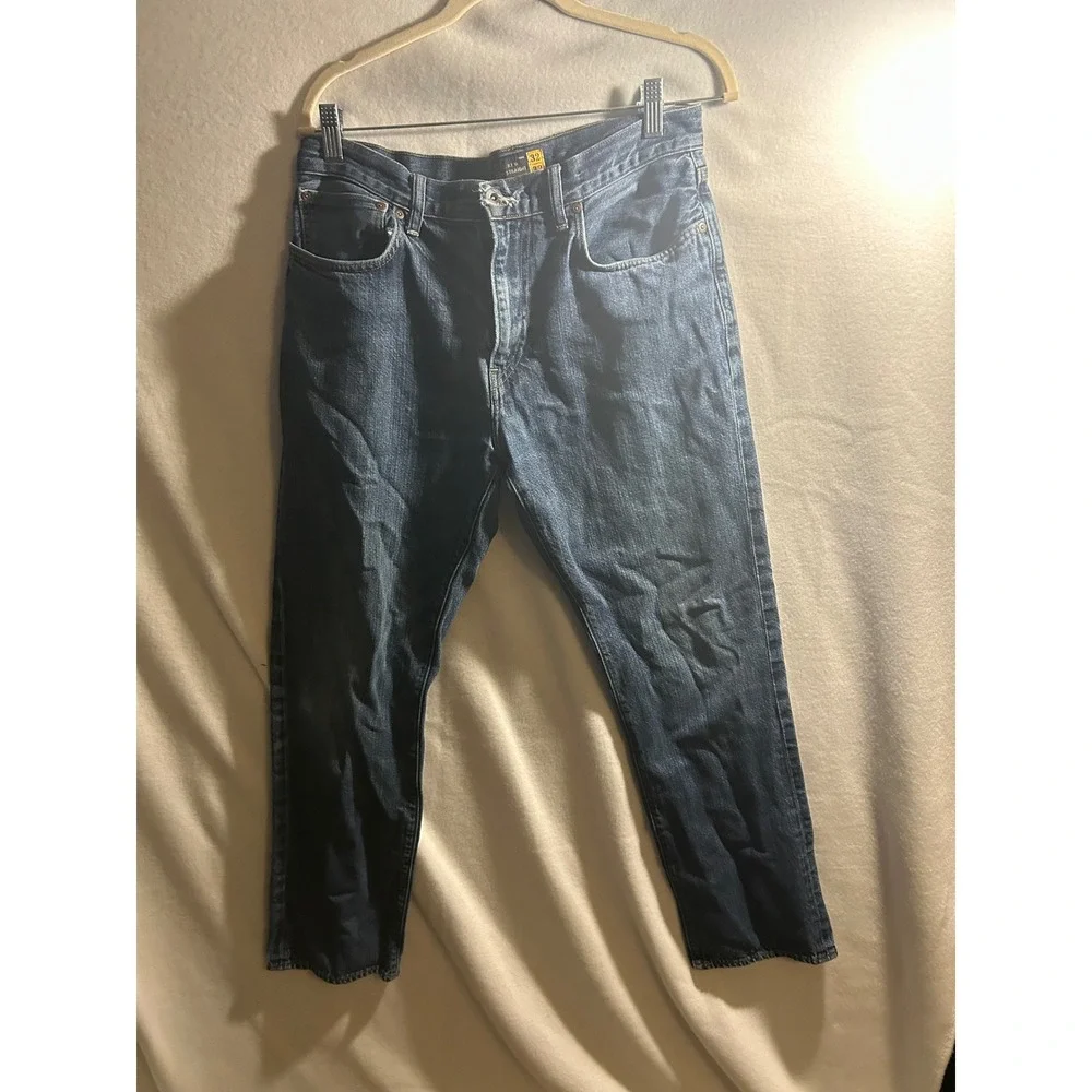 J.Crew Slim Straight Jeans Mens 32x32 Dark Wash Blue Denim Pants